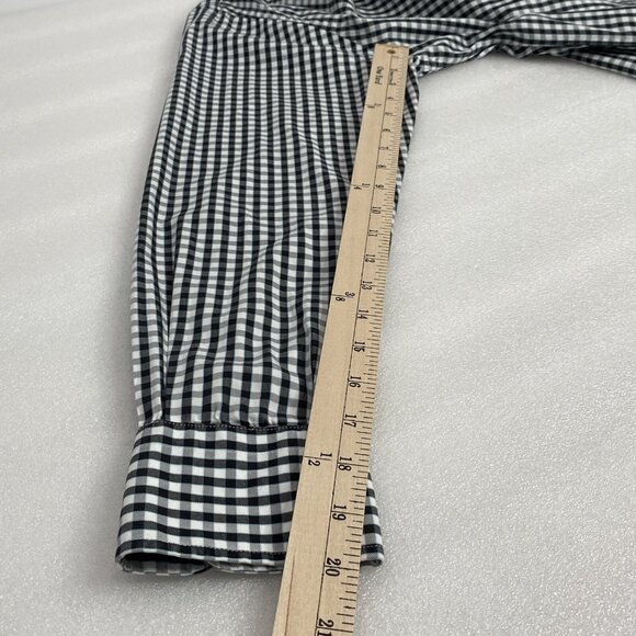 Peter Millar Crown Soft Black Check Shirt Men’s Medium Long Sleeve Button Down - Picture 13 of 14